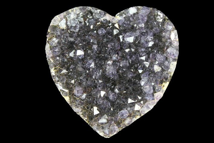 Amethyst Crystal Cluster Heart - Uruguay #128681
